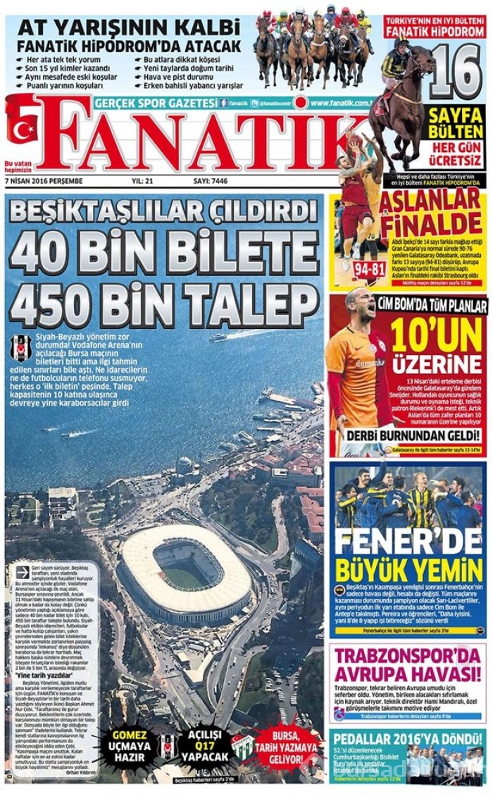 Günün gazete manşetleri - 7 Nisan 2016