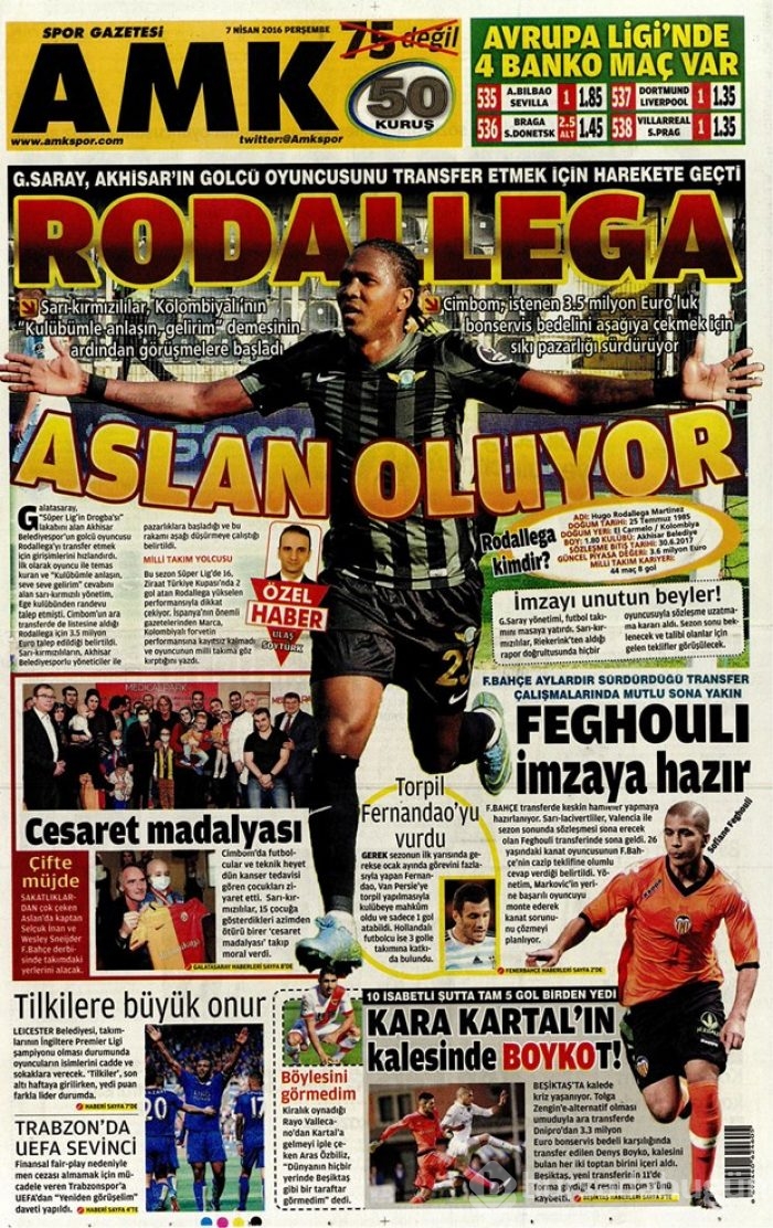 Günün gazete manşetleri - 7 Nisan 2016