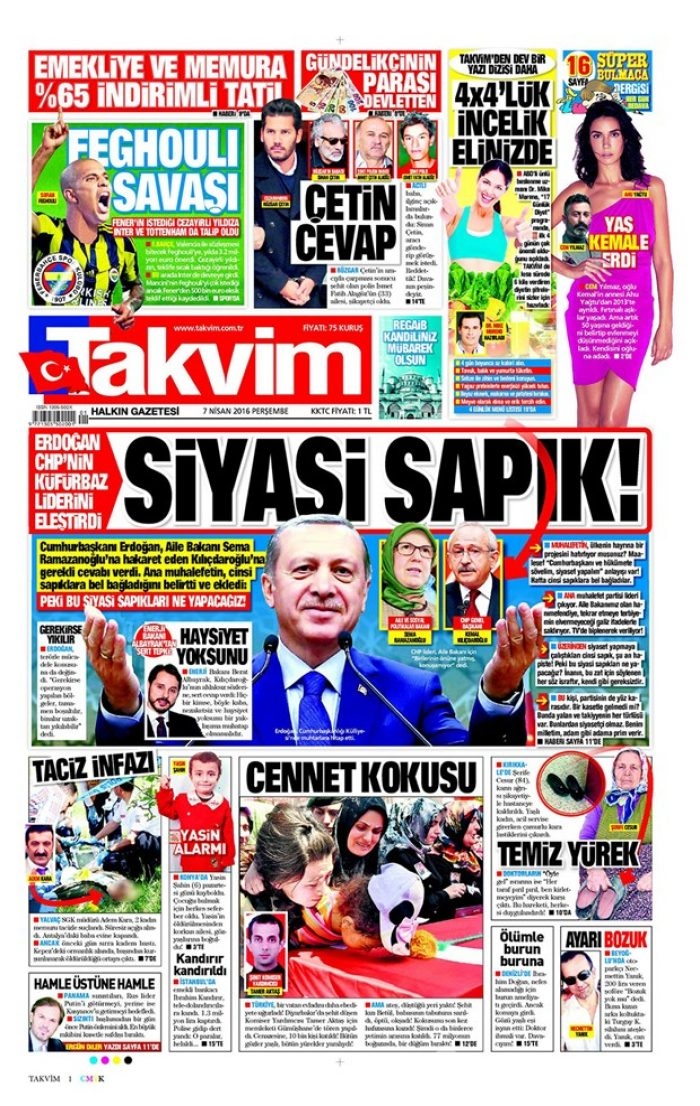 Günün gazete manşetleri - 7 Nisan 2016