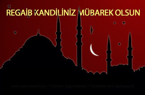 Regaip kandili mesajları
