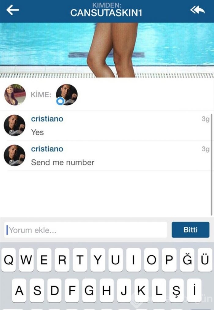 Cansu Taşkın: Ronaldo ile irtibat halindeyiz