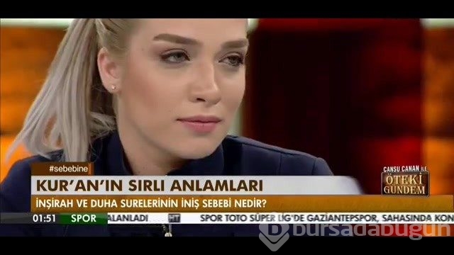 Güzel sunucu ilahiyatçı konuğunun söylediklerine hüngür hüngür ağladı