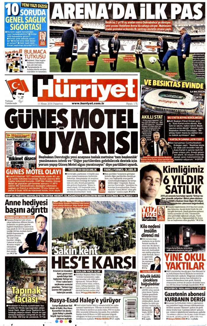 11 Nisan gazete manşetleri