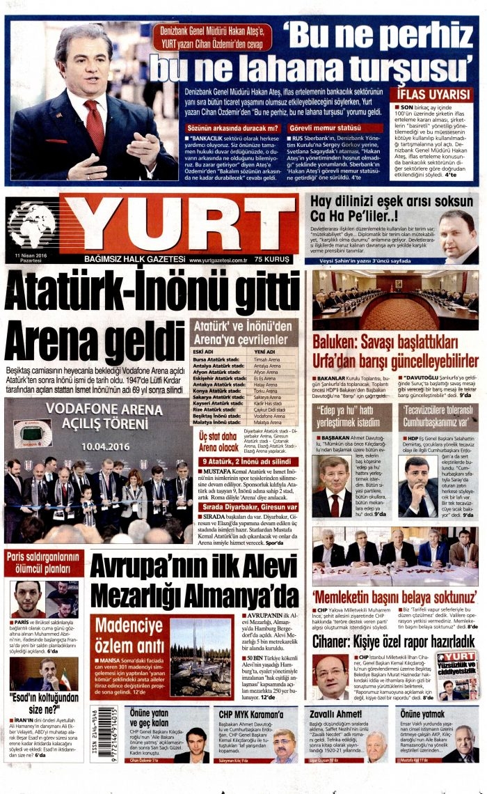 11 Nisan gazete manşetleri