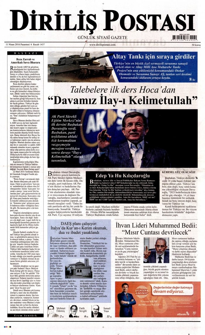 11 Nisan gazete manşetleri