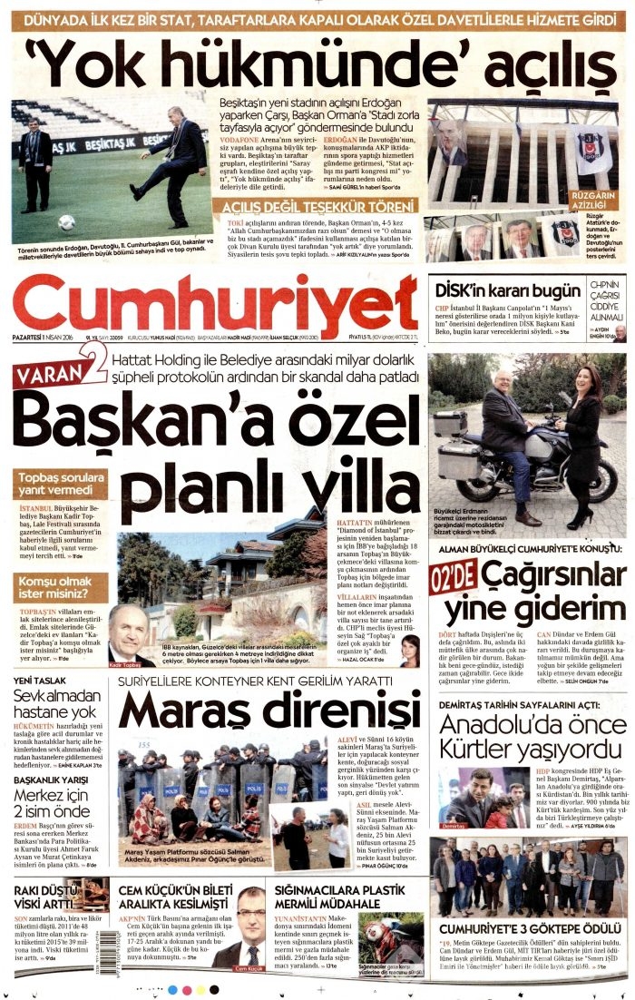 11 Nisan gazete manşetleri