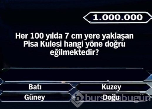 1 Milyon liralık 11 final sorusu