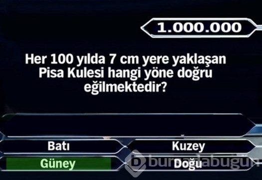 1 Milyon liralık 11 final sorusu