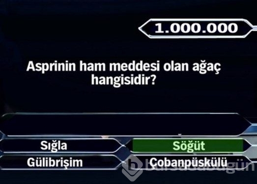 1 Milyon liralık 11 final sorusu