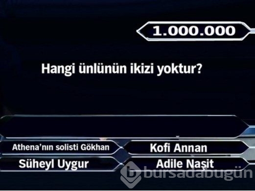 1 Milyon liralık 11 final sorusu