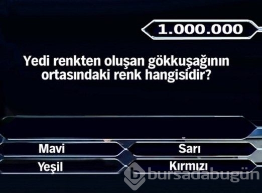 1 Milyon liralık 11 final sorusu