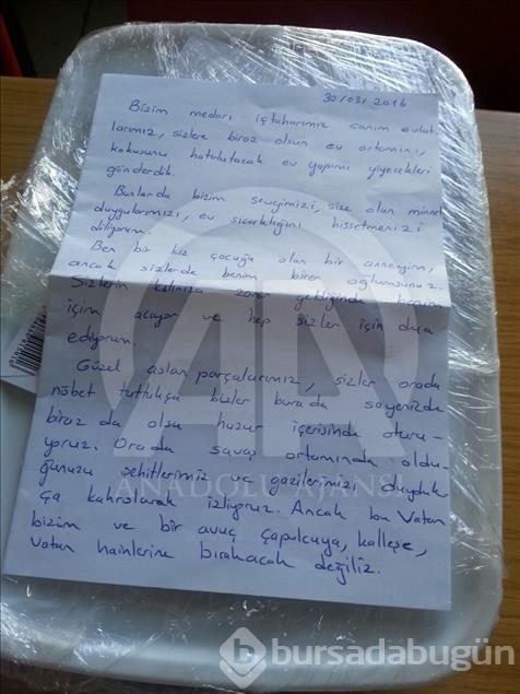 Güvenlik güçlerine duygu dolu destek mektupları
