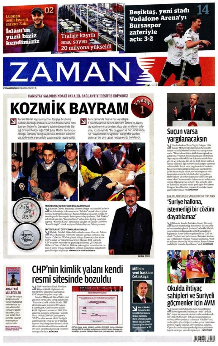 Günün gazete manşetleri - 12 Nisan 2016