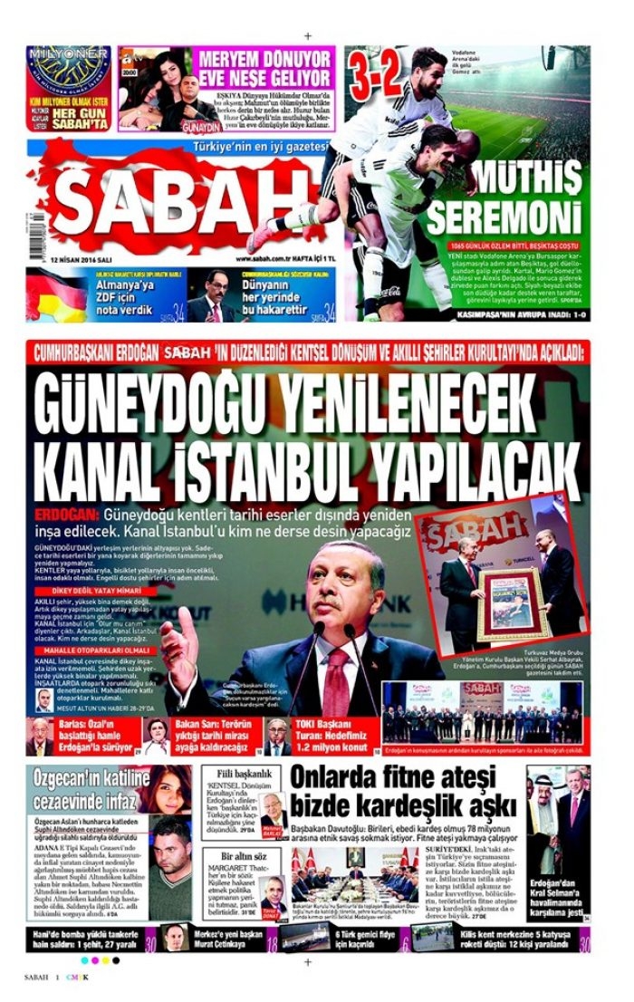 Günün gazete manşetleri - 12 Nisan 2016