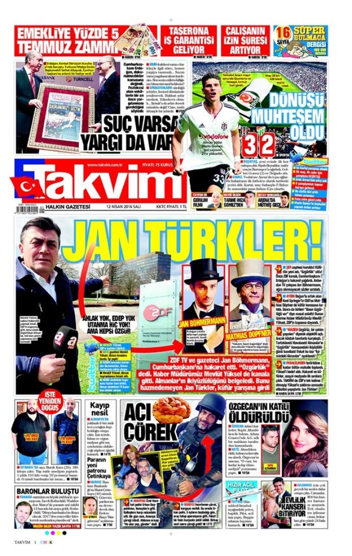 Günün gazete manşetleri - 12 Nisan 2016