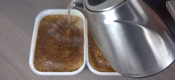 9 saat kolanın içinde bekletince...