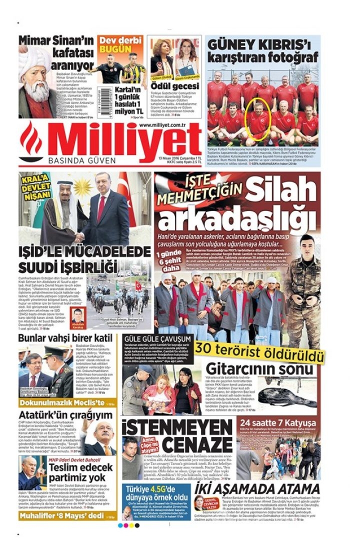 Günün gazete manşetleri - 13 Nisan 2016
