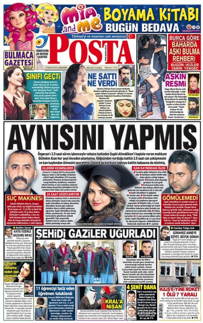 Günün gazete manşetleri - 13 Nisan 2016
