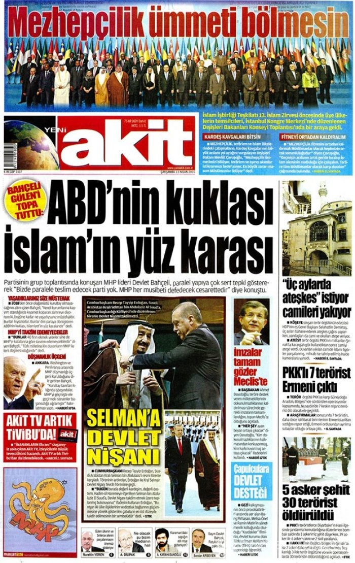 Günün gazete manşetleri - 13 Nisan 2016
