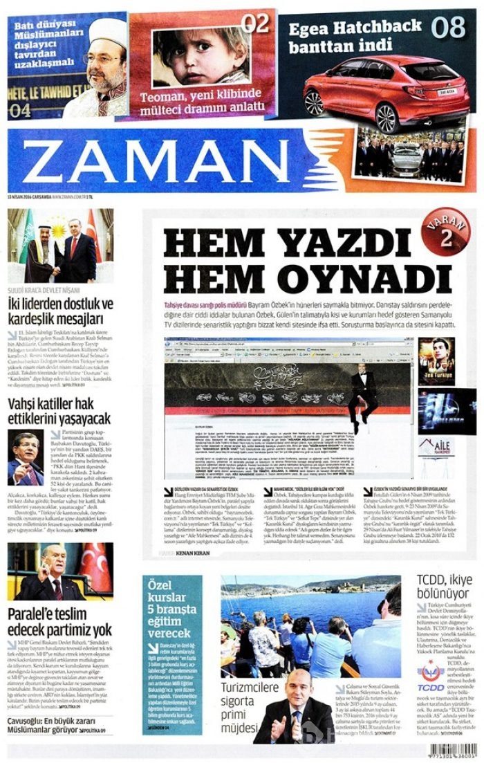 Günün gazete manşetleri - 13 Nisan 2016
