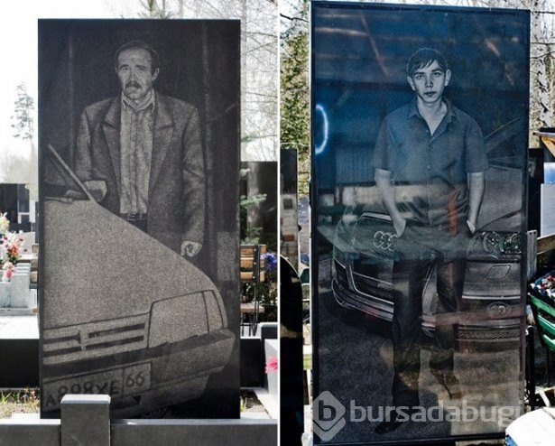 Onların mezar taşları bile farklı
