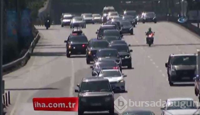 Kral için 100 araçlık konvoy