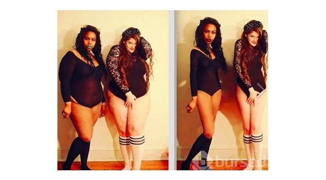 Photoshop uygulamasıyla şişman kadınları zayıflattılar...