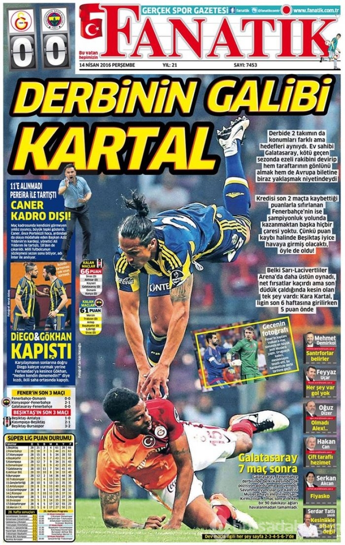 Günün gazete manşetleri - 14 Nisan 2016
