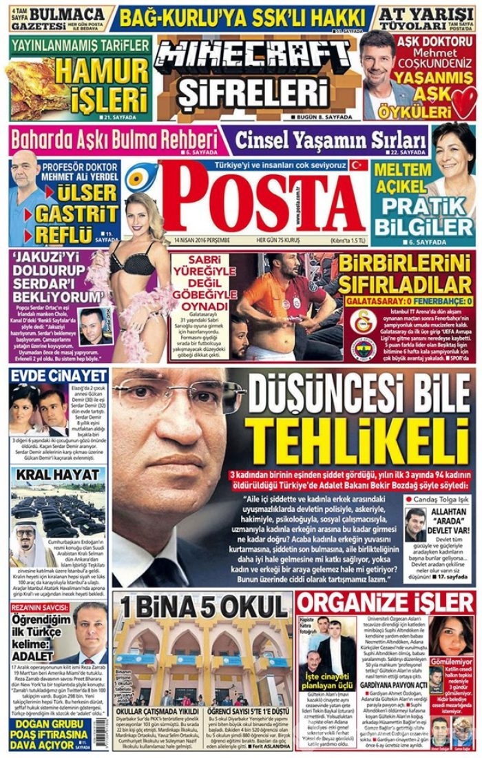 Günün gazete manşetleri - 14 Nisan 2016

