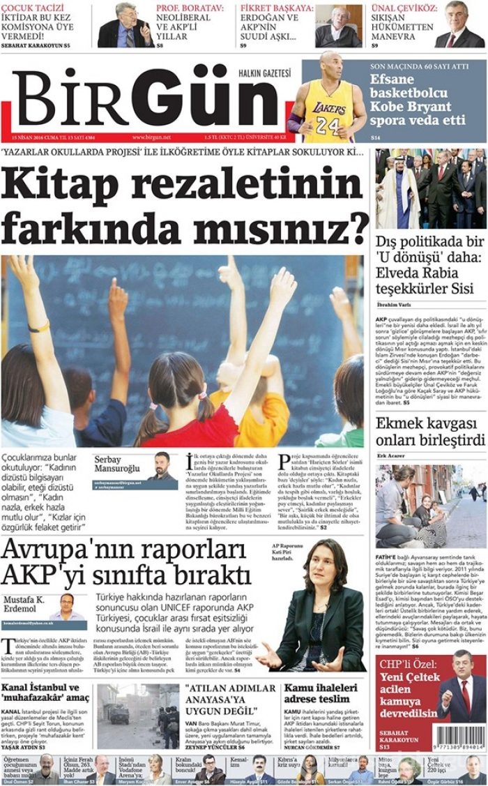 Günün gazete manşetleri - 15 Nisan 2016
