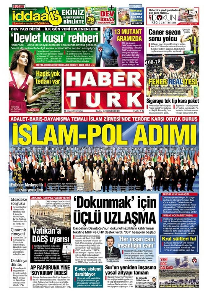 Günün gazete manşetleri - 15 Nisan 2016
