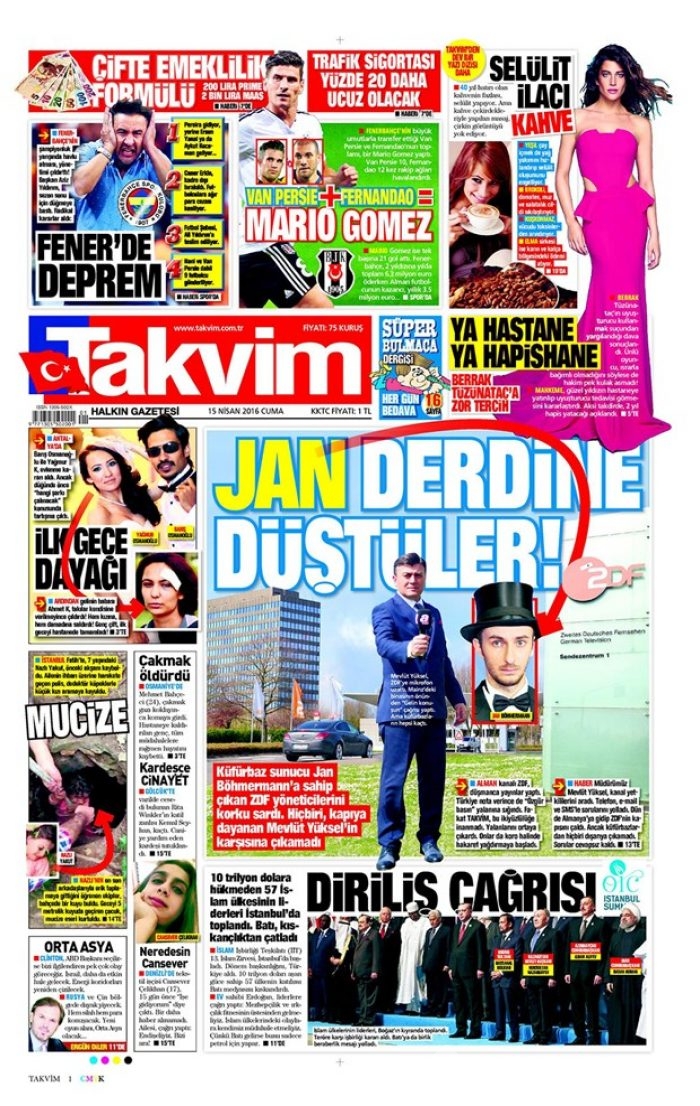 Günün gazete manşetleri - 15 Nisan 2016

