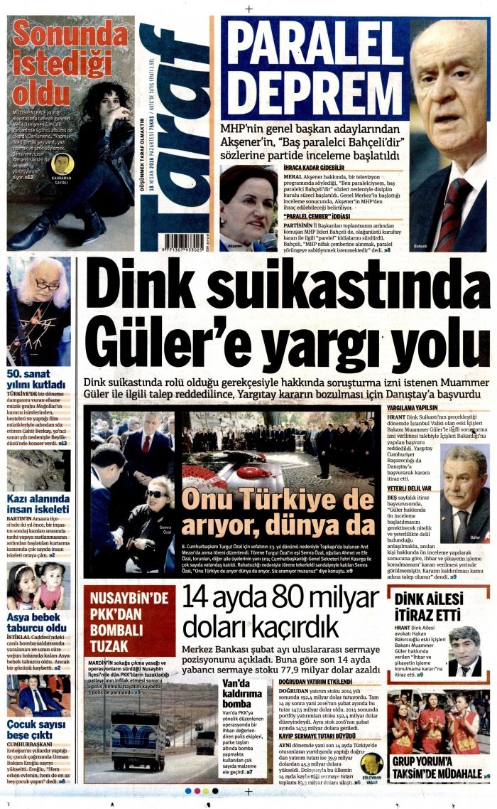 Gazete manşetleri (18.04.2016)