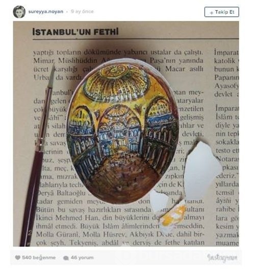 Yumurta içlerine işlenen enfes resimler