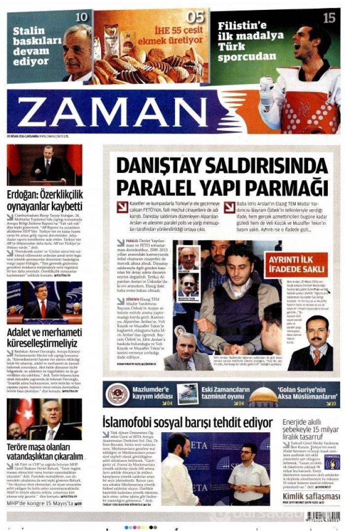20 Nisan gazete manşetleri