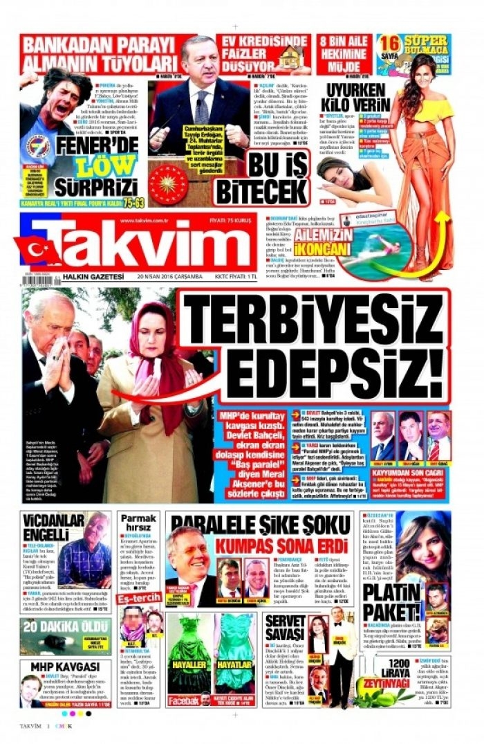 20 Nisan gazete manşetleri