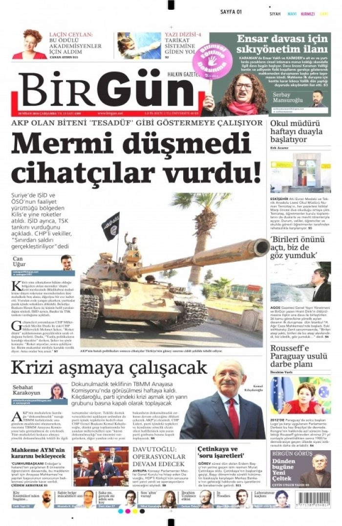 20 Nisan gazete manşetleri
