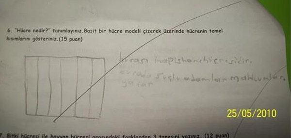 Sınav kağıdına yazılan en komik cevaplar