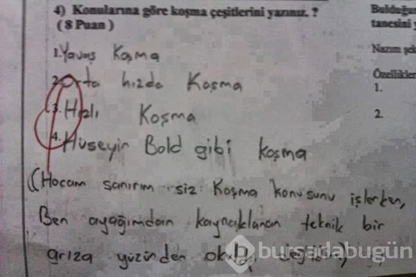 Sınav kağıdına yazılan en komik cevaplar