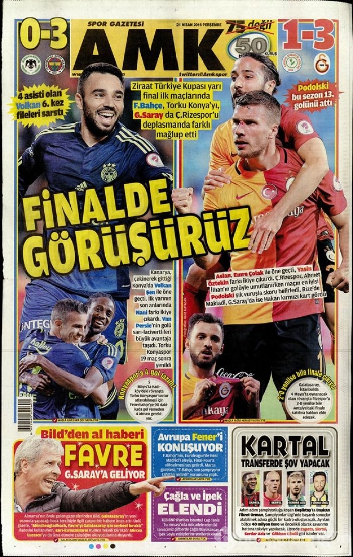 Günün gazete manşetleri - 21 Nisan 2016
