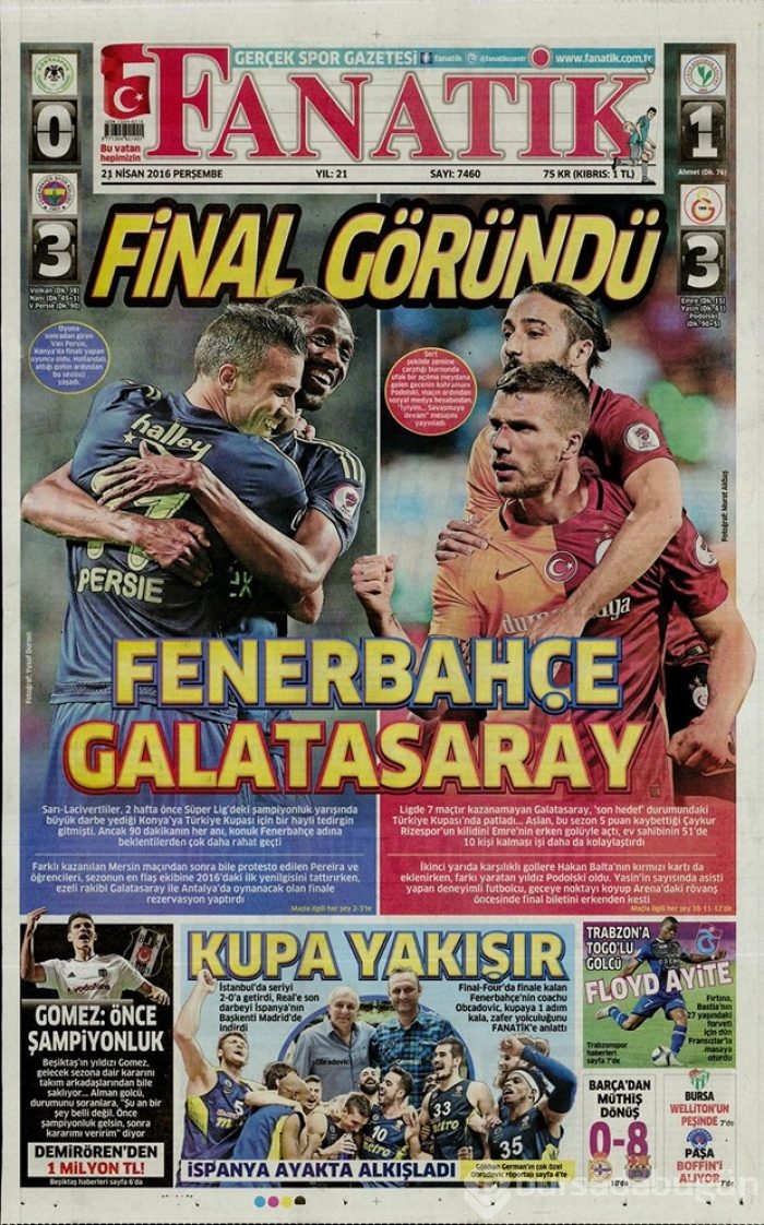 Günün gazete manşetleri - 21 Nisan 2016
