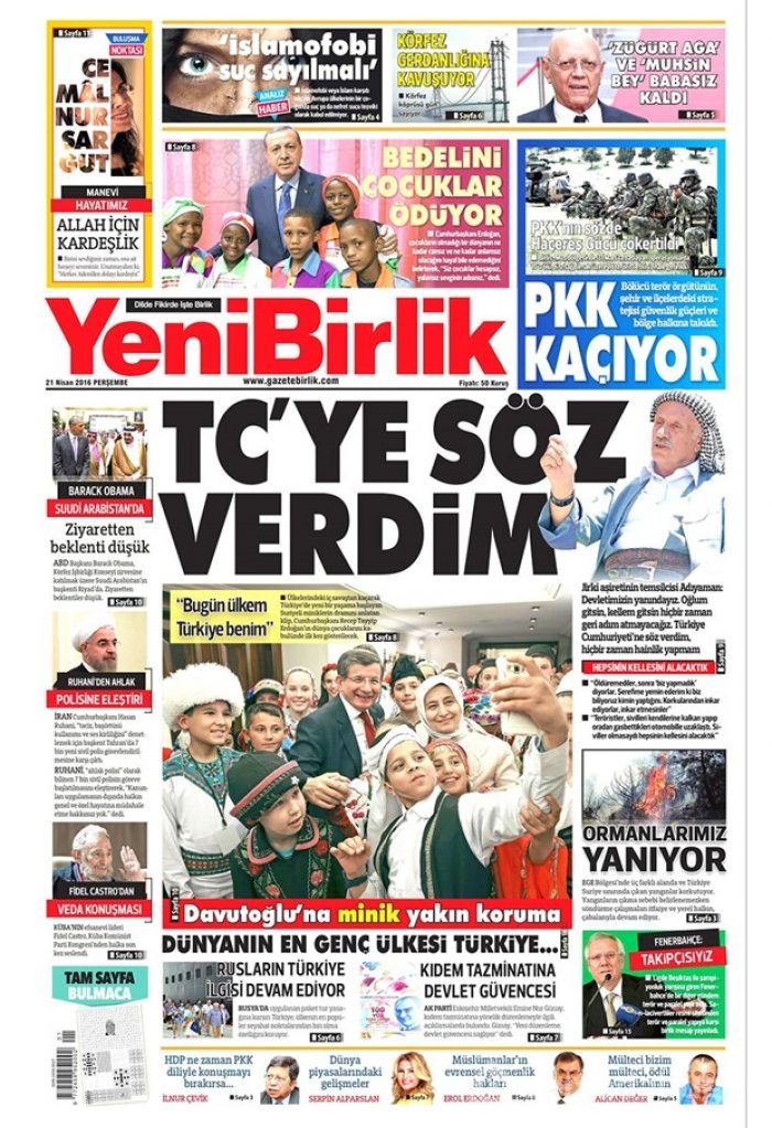 Günün gazete manşetleri - 21 Nisan 2016

