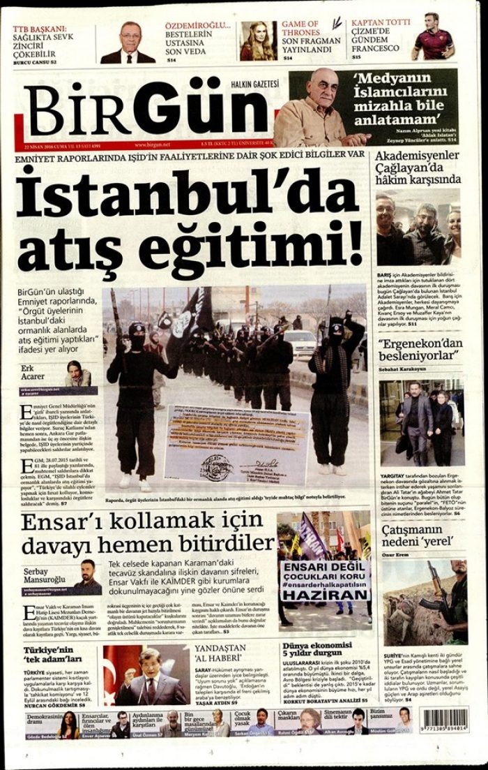 Günün gazete manşetleri 22 Nisan 2016