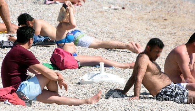 İşte kadın turisti rahatsız eden o anlar