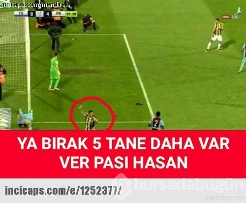 Trabzonspor - Fenerbahçe maçı caps'leri 