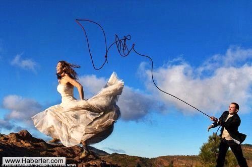 Yok artık dedirten düğün fotoğrafları