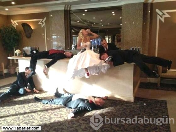 Yok artık dedirten düğün fotoğrafları