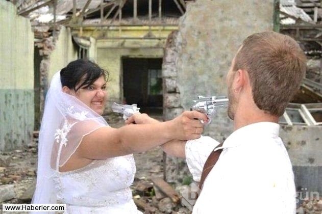 Yok artık dedirten düğün fotoğrafları