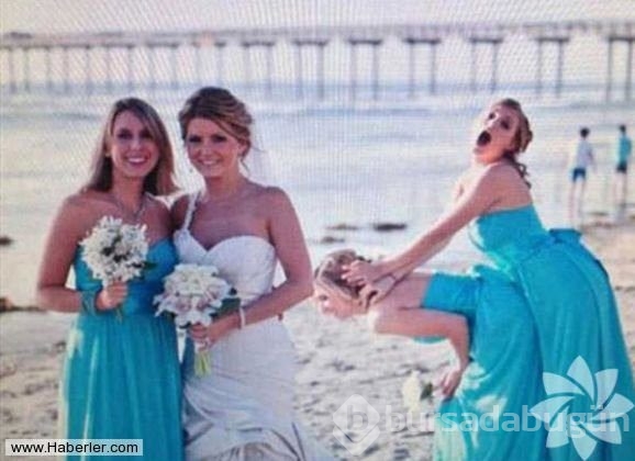 Yok artık dedirten düğün fotoğrafları