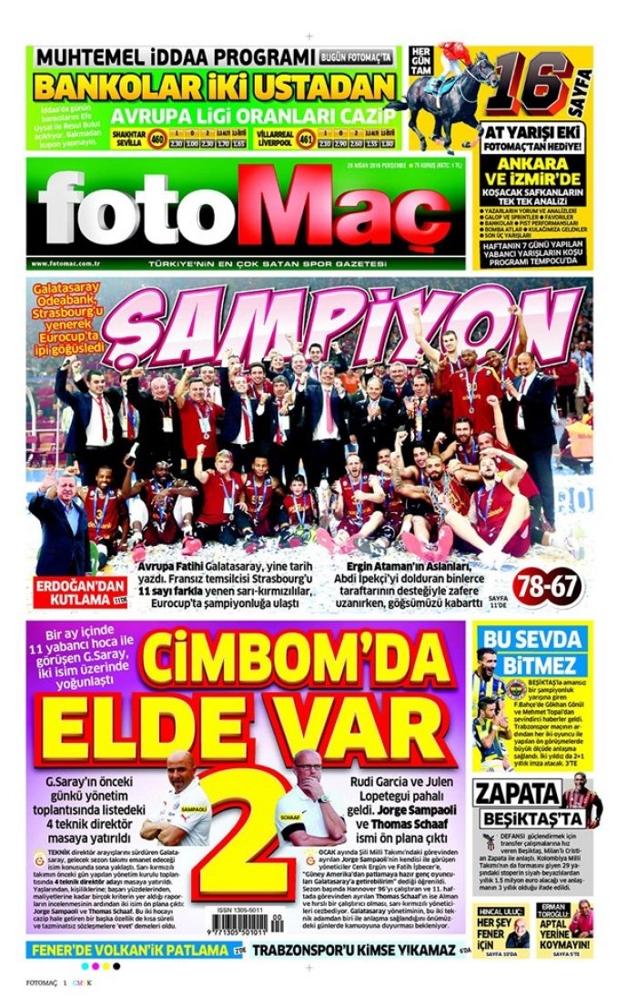Günün gazete manşetleri  28 Nisan 2016
